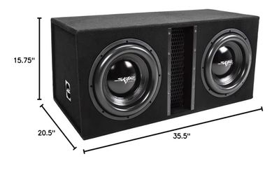 Skar Audio Dual 12" 5000W Loaded EVL Series Vented Subwoofer Enclosure | EVL-2X12D4
