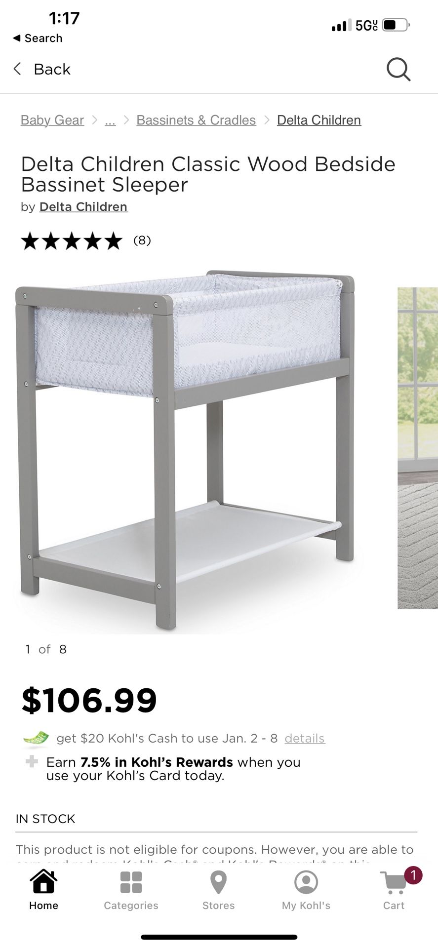 Bassinet And Changing Table In One