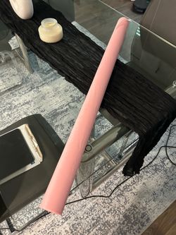Pink Plastic Tablecloth Roll