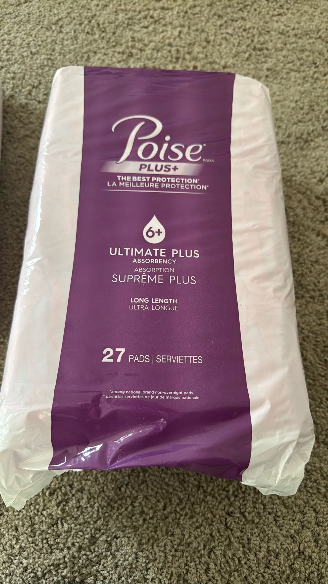 Poise Plus+ 3 Packs New