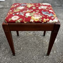 Stool With Storage New Upholstery Fabric 