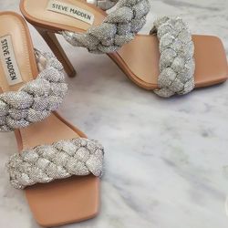 Silver Metallic Mules