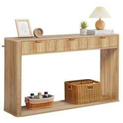 51.18" Console Table With 3 Drawers || Entryway Table