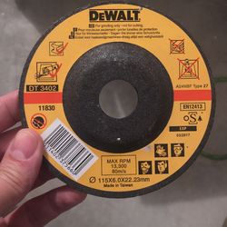 New DeWalt Center Wheel 4.5