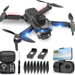 4K Drones with Camera for Kids, Headless Mode, 360° Flips, Carrying Case & 2 Batteries,Wireless RC