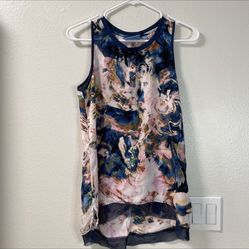 Vera Wang watercolor hi lo tunic XS