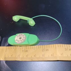 Vintage green phone for Barbie 