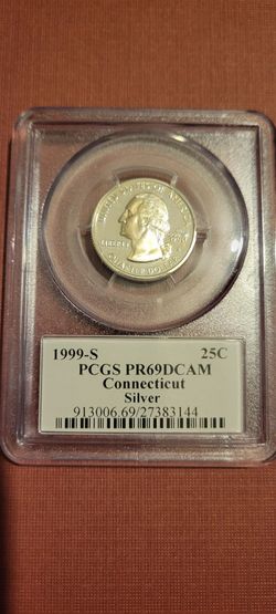 1999-S Connecticut Silver State Quarter - PCGS PR69DCAM