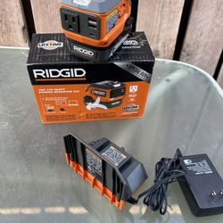 Ridgid 18v Cordless 175-Watt Power Inverter w/ Battery And Charger NEW