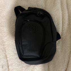 Gucci interlock, G backpack coated, canvas, medium black