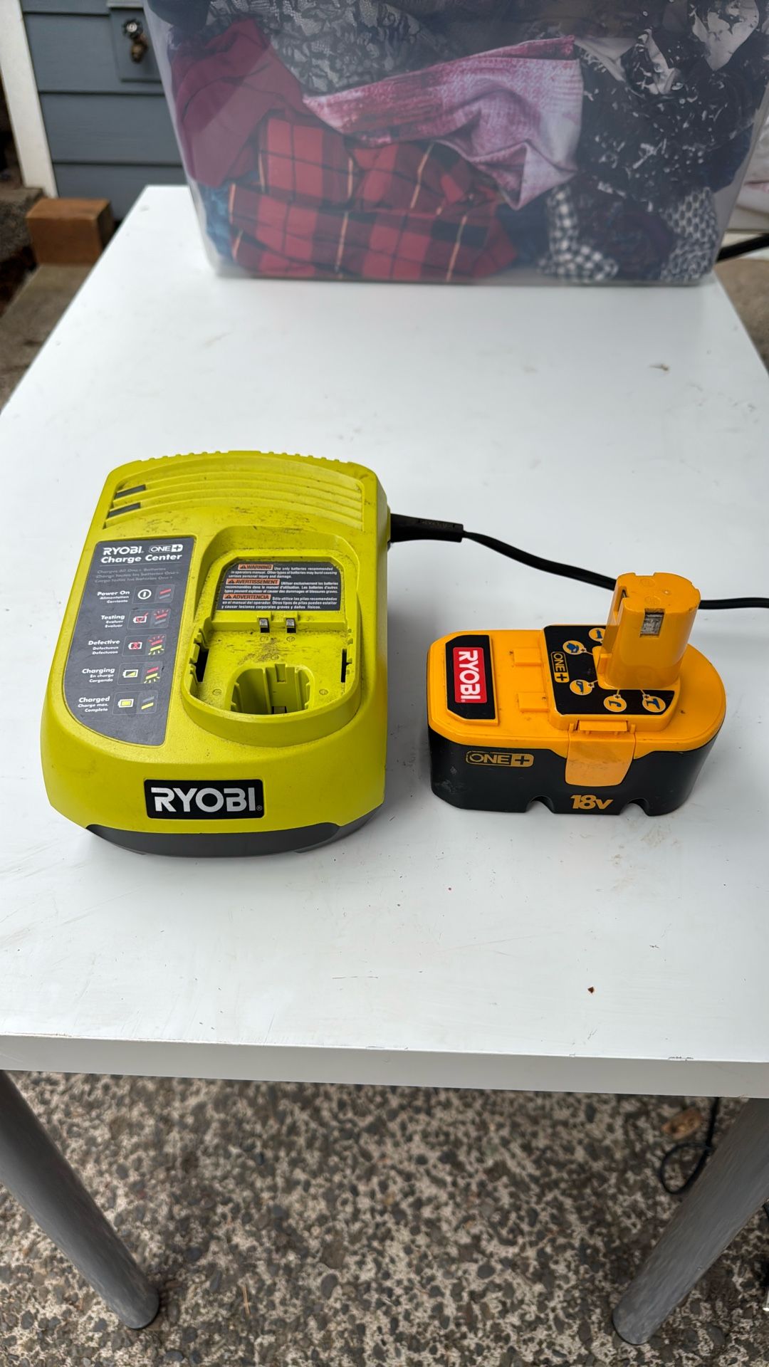 Ryobi Battery + Charger