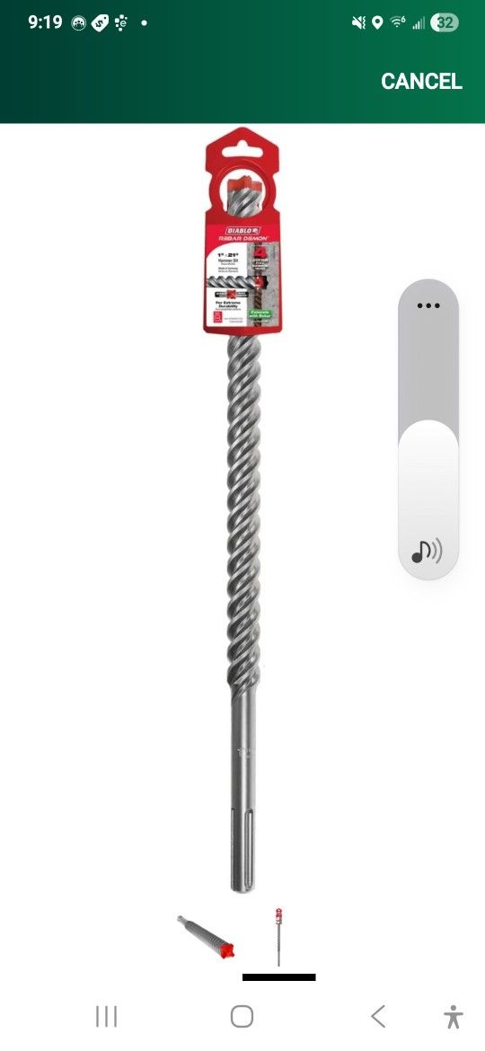 Diablo Masonary Drill Bit Rebar Demon