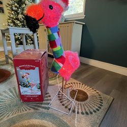 Target Wondershop lit tinsel flamingo unicorn Christmas decorations
