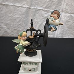 Pattycake Cafe De Pixies Faeries Fairys Fairies Coffee Grinder Figurine Statue"