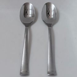2pc Cambridge Gratitude Teaspoons 6 1/4 in Stainless Satin Textured Tip