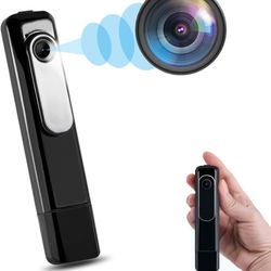 Hidden Camera Mini Body Camera HD 1080P Wearable Portable Cop Pocket Cam with Video Recorder Nanny Cam for Home Security Small Cam No WiFi Needed Vide