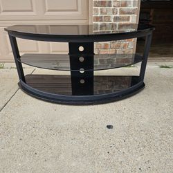Modern Black Glass TV Stand/ Media Console