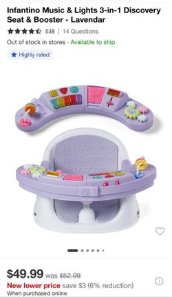 Infantino musical baby booster chair