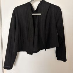 Black Cropped Cardigan 