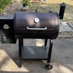 Pit Boss Pellet Smoker Grill Brown/Black with Wheels & Built in Thermometer