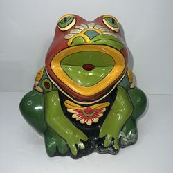 Frog Talavera Plant Pot