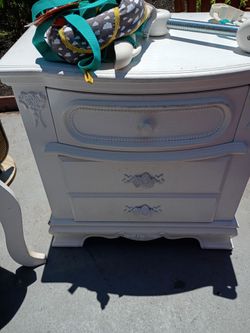 All wood nightstand $40