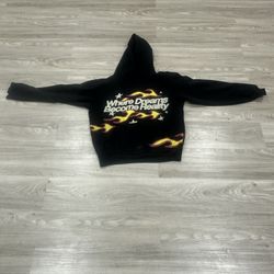 Pacsun Orange Nd Yellow Flamed Hoodie