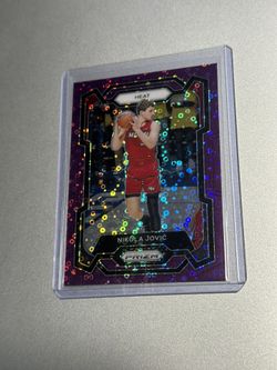 2023-24 Prizm Nikola Jovic Purple Fast Break Prizm /75 Miami Heat