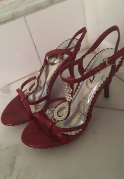 Red high heels size 6