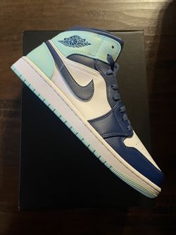 Brand New Jordan 1 Mid Mystic Navy Mint Foam