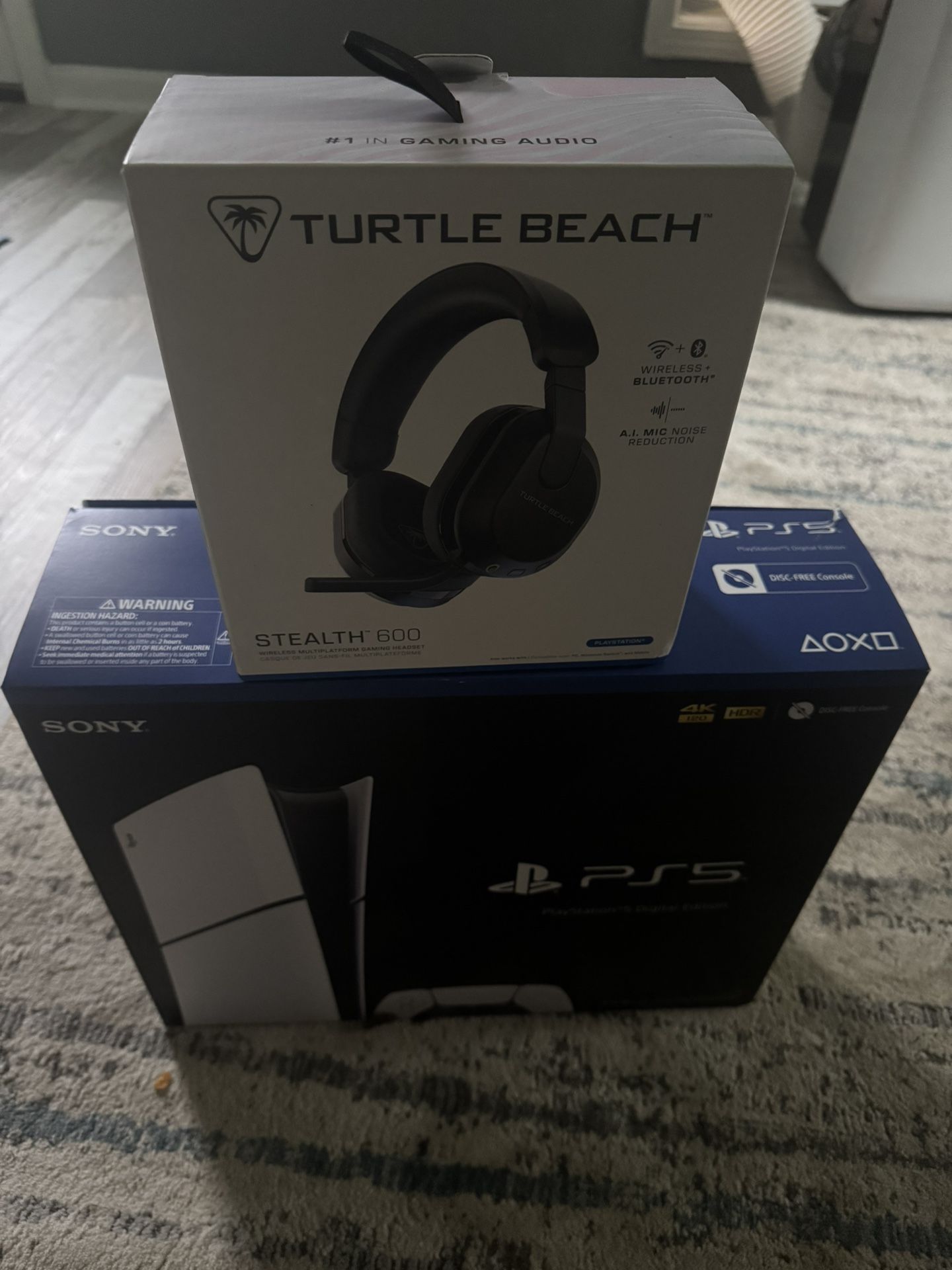 Play Station 5 And Turtle Beach Wireless Headset