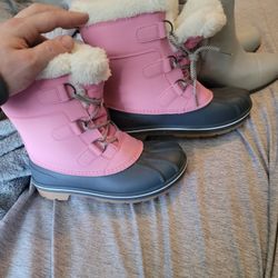 Pink Waterproof Rain Snow Boots New Size 5