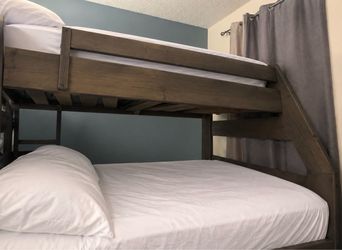 Twin over Full Wooden Bunk Bed Frame