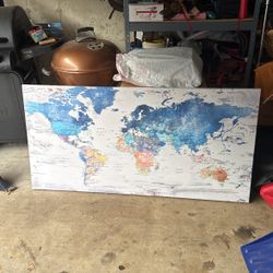 World Map Canvas Art