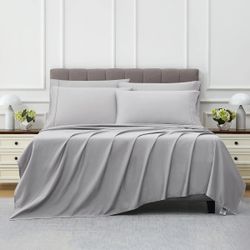 Kirkland Signature KING 680 Thread Count Sheet Set, Gray