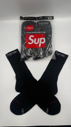 Supreme x Hanes Crew Socks – Black