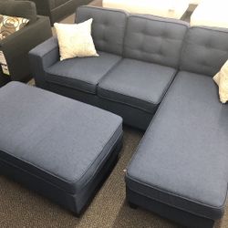 Sectional Sofa Set With Ottoman 