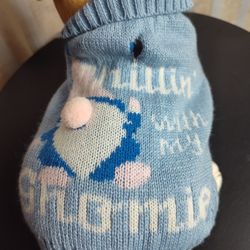 Dog Size Small Chillin With My Gnomie Christmas Sweater 