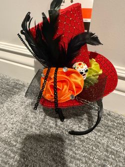 Mad Hatter Halloween Día de Los Muertos headband