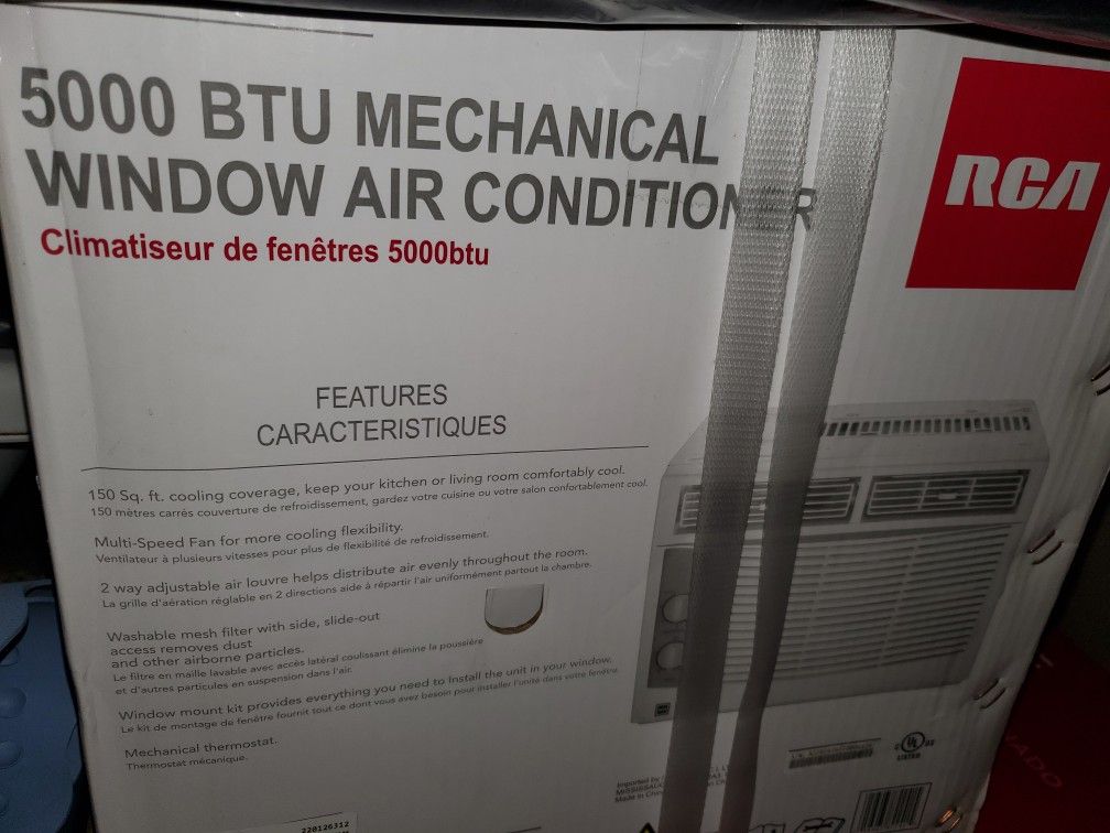 5000 BTU RCA Window AC NIB