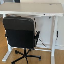 Electric Standing Desk + Chair Set 