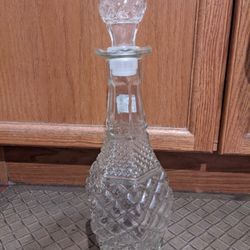 New Old Stock 2 Liter Liquor Decanter Lead Crystal Cut