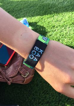 2 large wristbands with parking