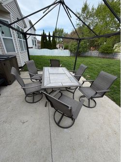 6 seat outdoor table