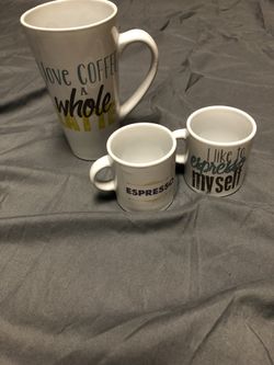 Coffee cup w/ 2 espresso cups