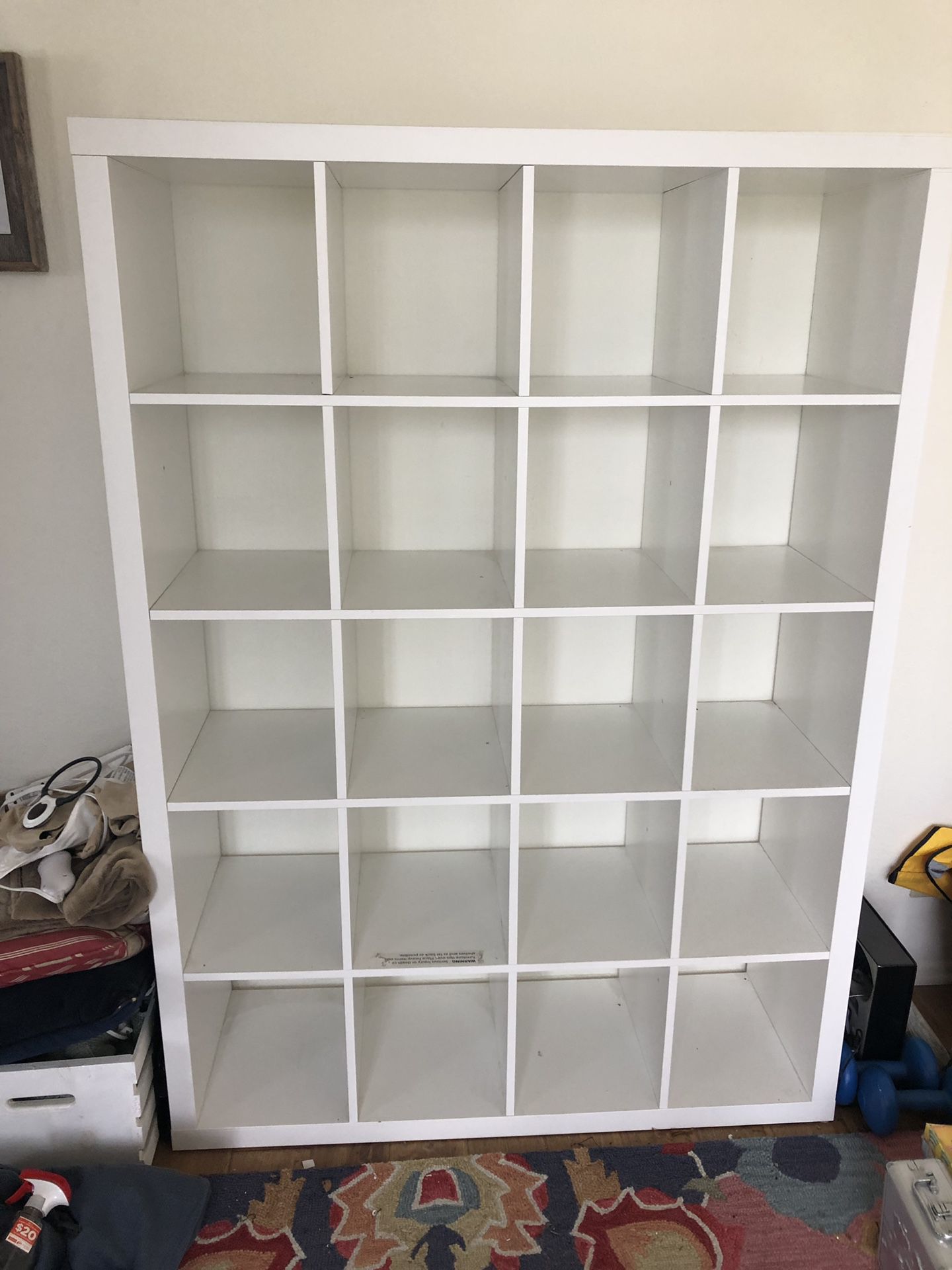 White cube bookcase