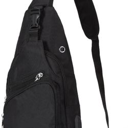 Anti Theft Crossbody Shoulder Chest Bag  - Black