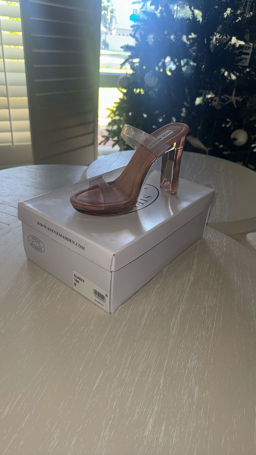 Steve Madden clear Heel