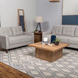 Sofa And Loveseat BOWEN Beige Fabric, New Especial Price