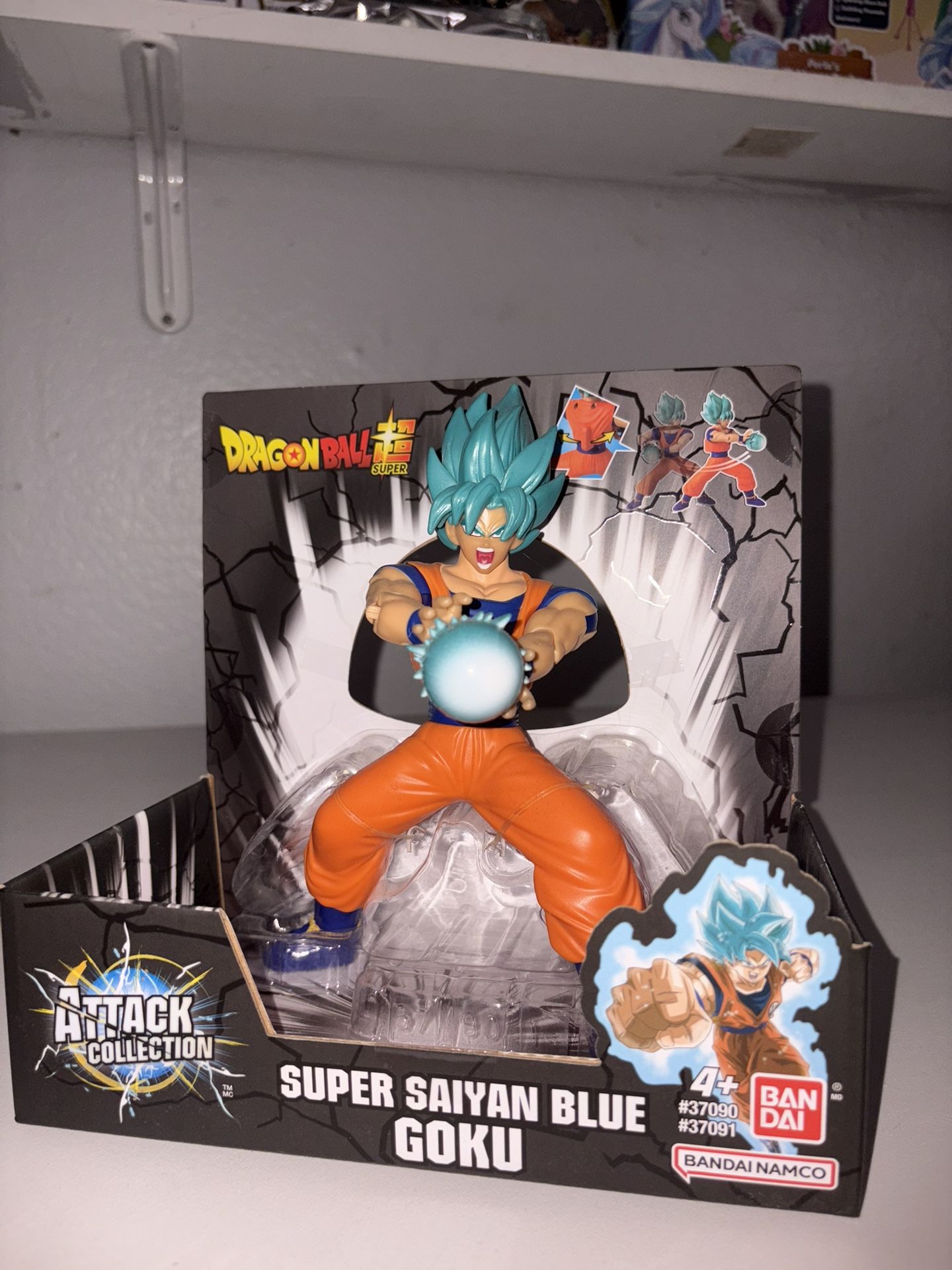 Bandai Namco - Dragon Ball Super - Super Saiyan Blue Goku, 7" Action Figure Attack Collection